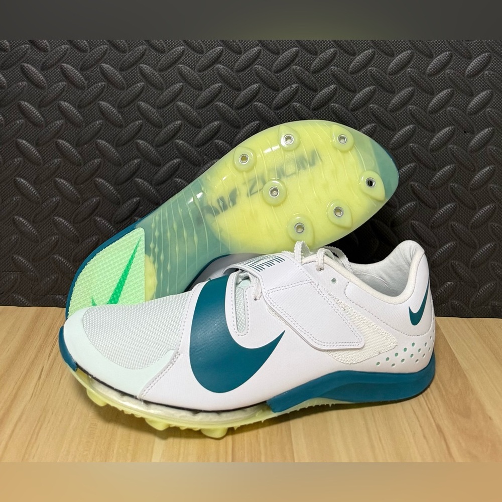 Nike Zoom Long Jump Elite White Spruce Track & Field FZ9326-100 Mens Size 9.5